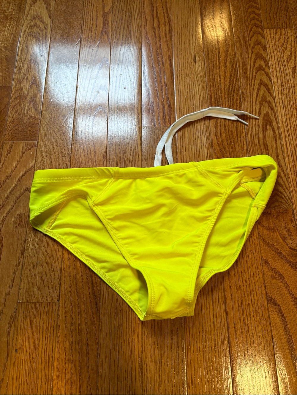 Men’s Neon Yellow Swim Briefs with Drawstring